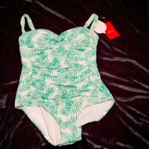 BN Green Leaf One Piece Swimsuit